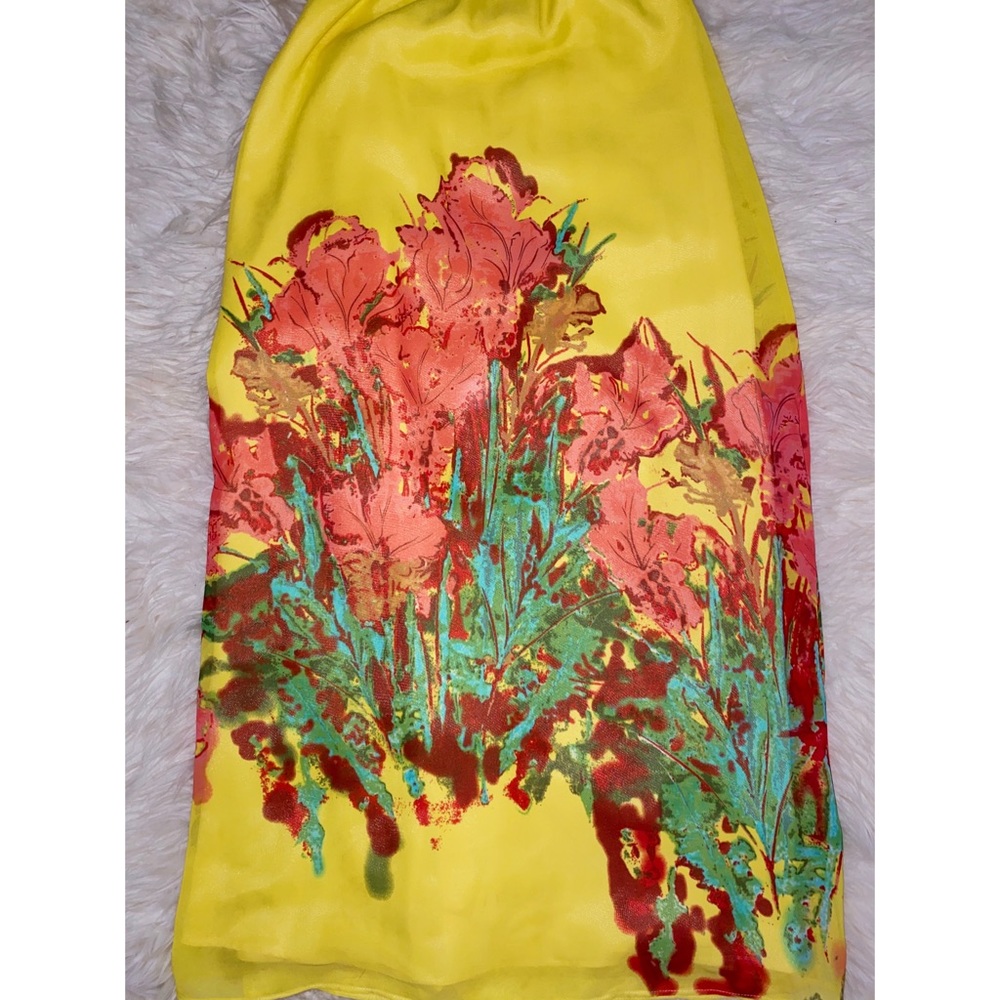 Aidan Mattox Yellow floral sundress - Picture 6 of 8